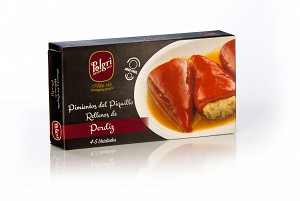 Piquillo peppers filled with partridge